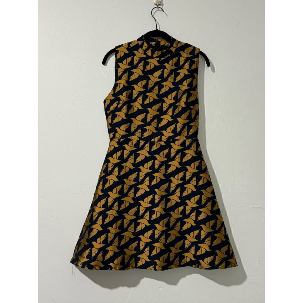 FEIINVAN yellow bird print sleeveless  M